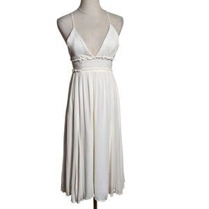 Lulu's Off White Summer Midi Dress